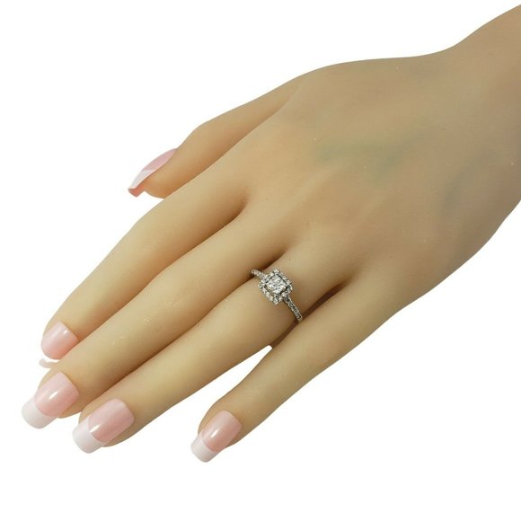 Vintage 14 Karat White Gold and Diamond Ring Size 4.25 #10251 - Picture 8 of 9